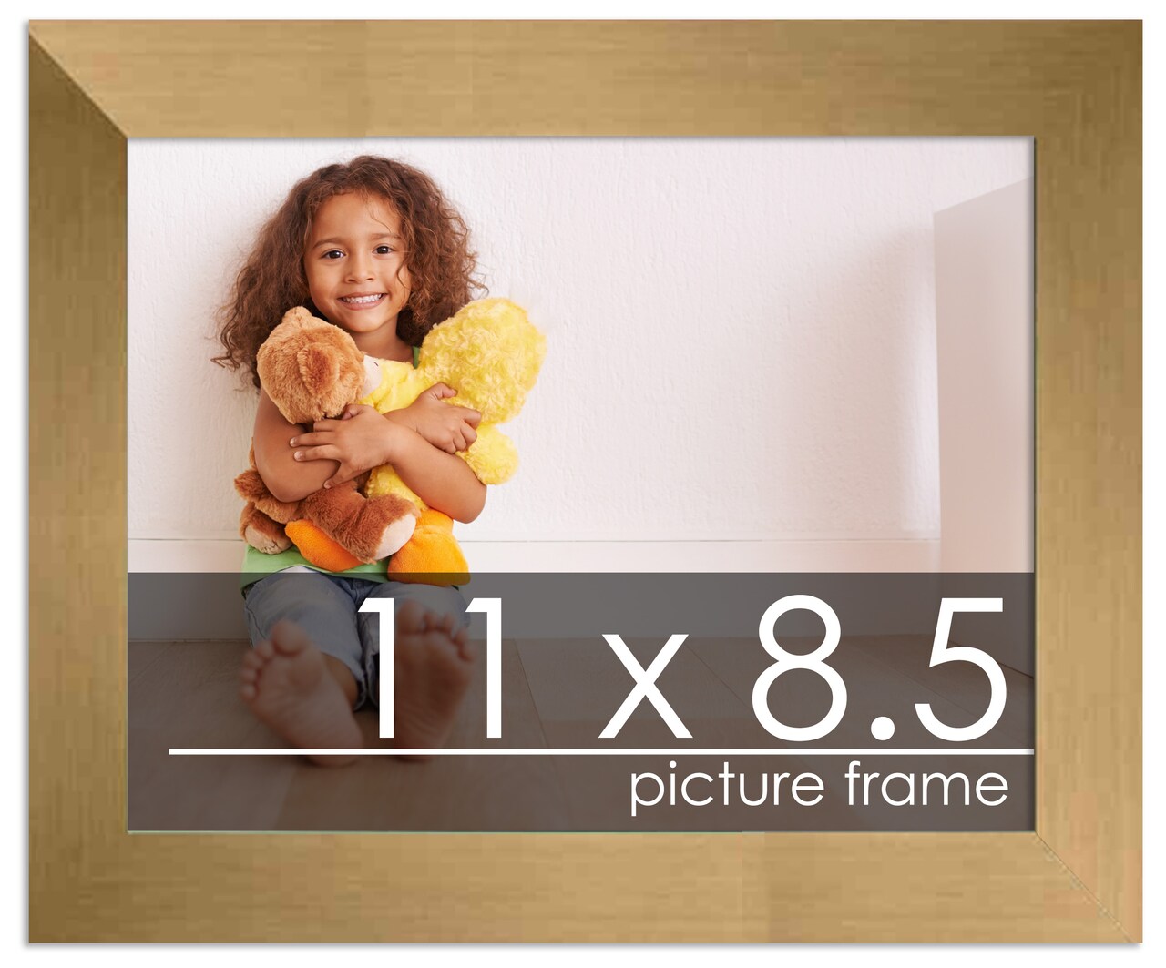 11x8.5 Solid Wood Picture Frame with UV-Resistant Acrylic & Acid-Free Backing, Available in 6 Finishes: Matte Black, Matte White, Metallic Bronze, Silver, Natural Wood Grain & Mahogany